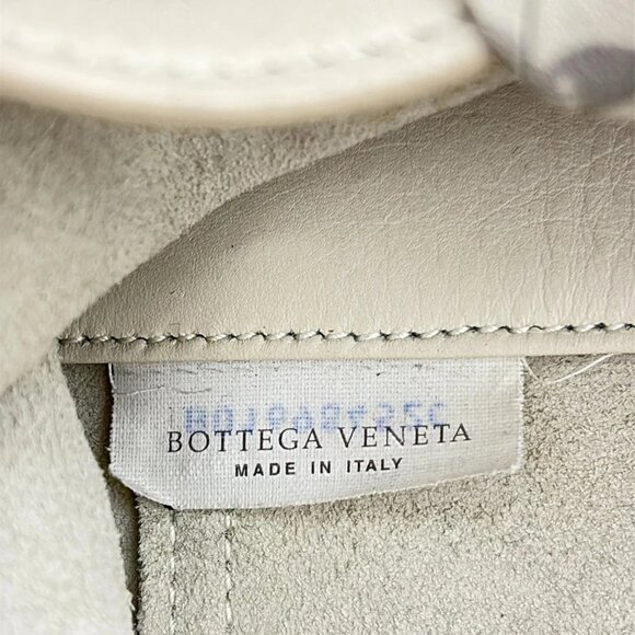 BOTTEGA VENETA Intrecciomirage Light Beige Black Gray Leather Bag 386-081725 - Picture 7 of 8